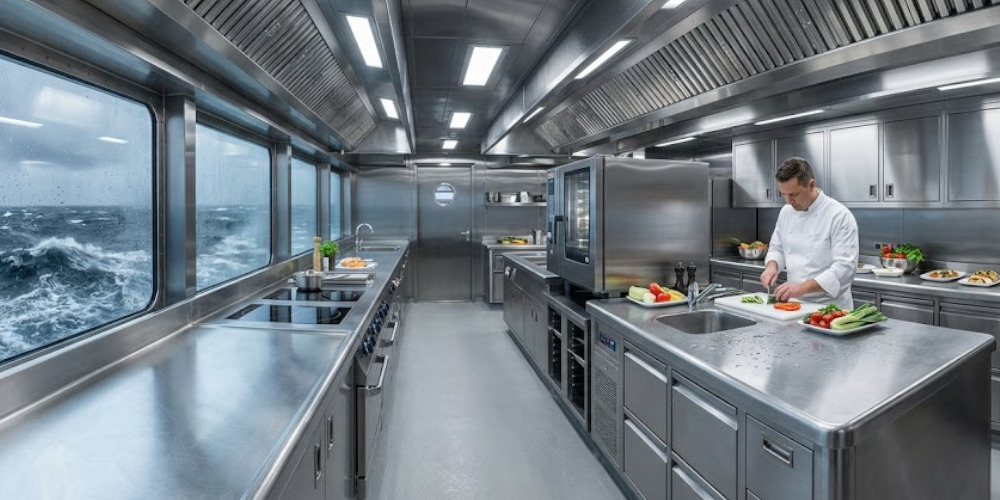 Profesyonel Gemi Mutfağı Tasarımında Paslanmaz Çelik Kullanımının Avantajları